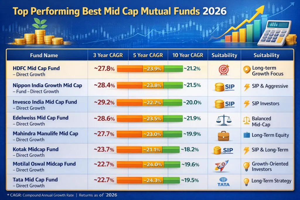 best mid cap mutual funds